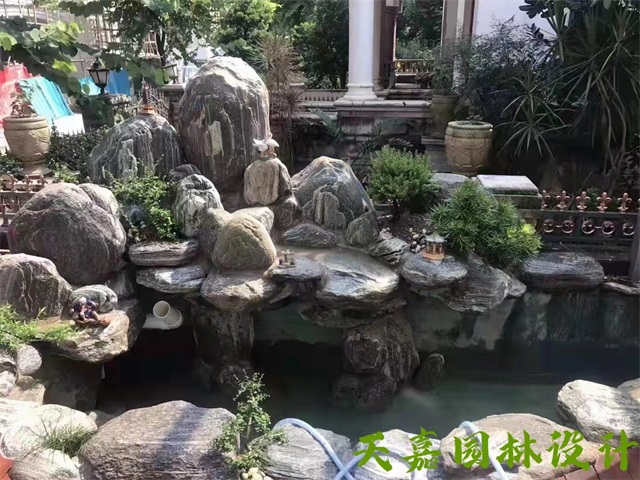 忻州小型庭院假山鱼池